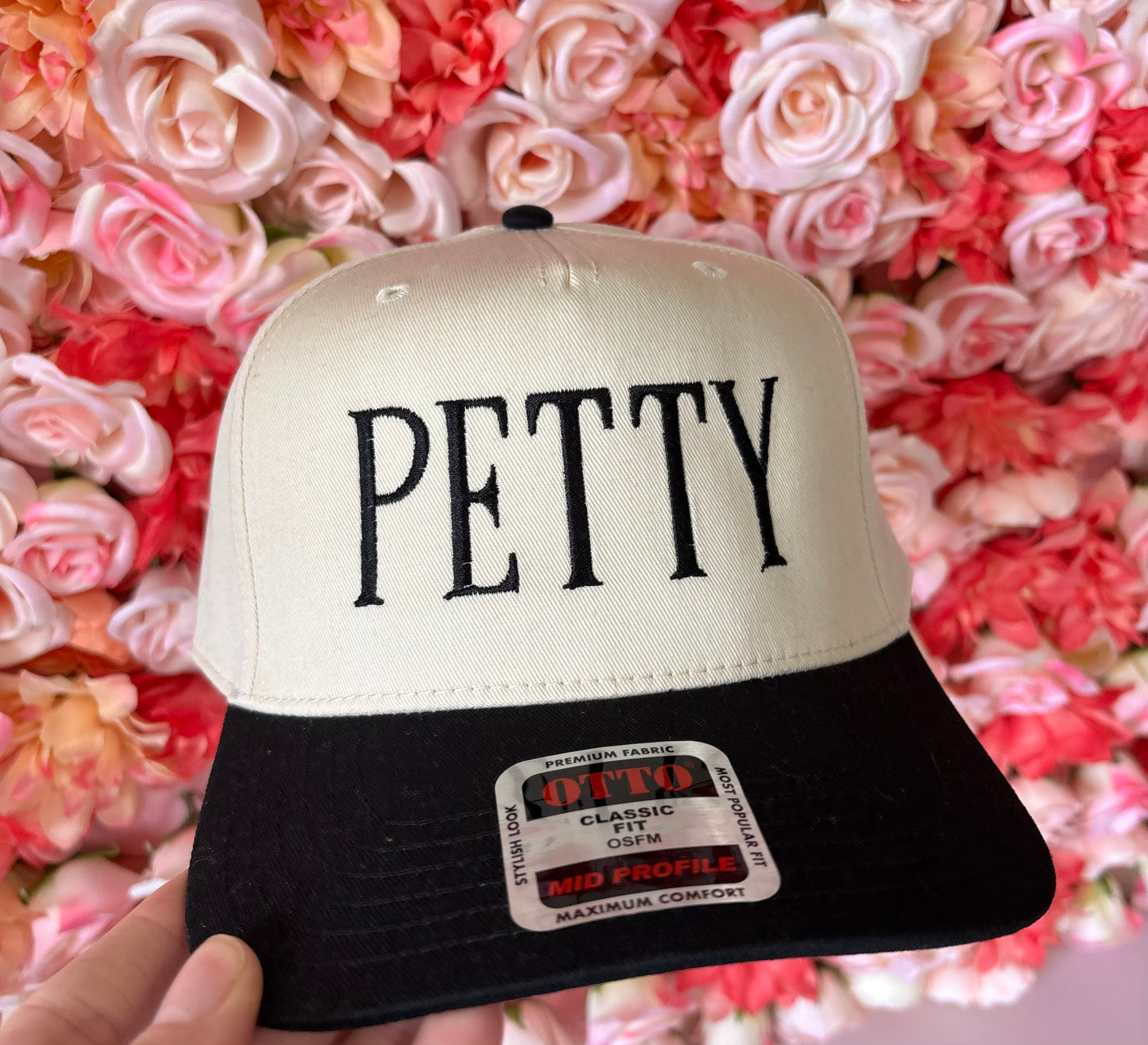 Petty embroidered hat