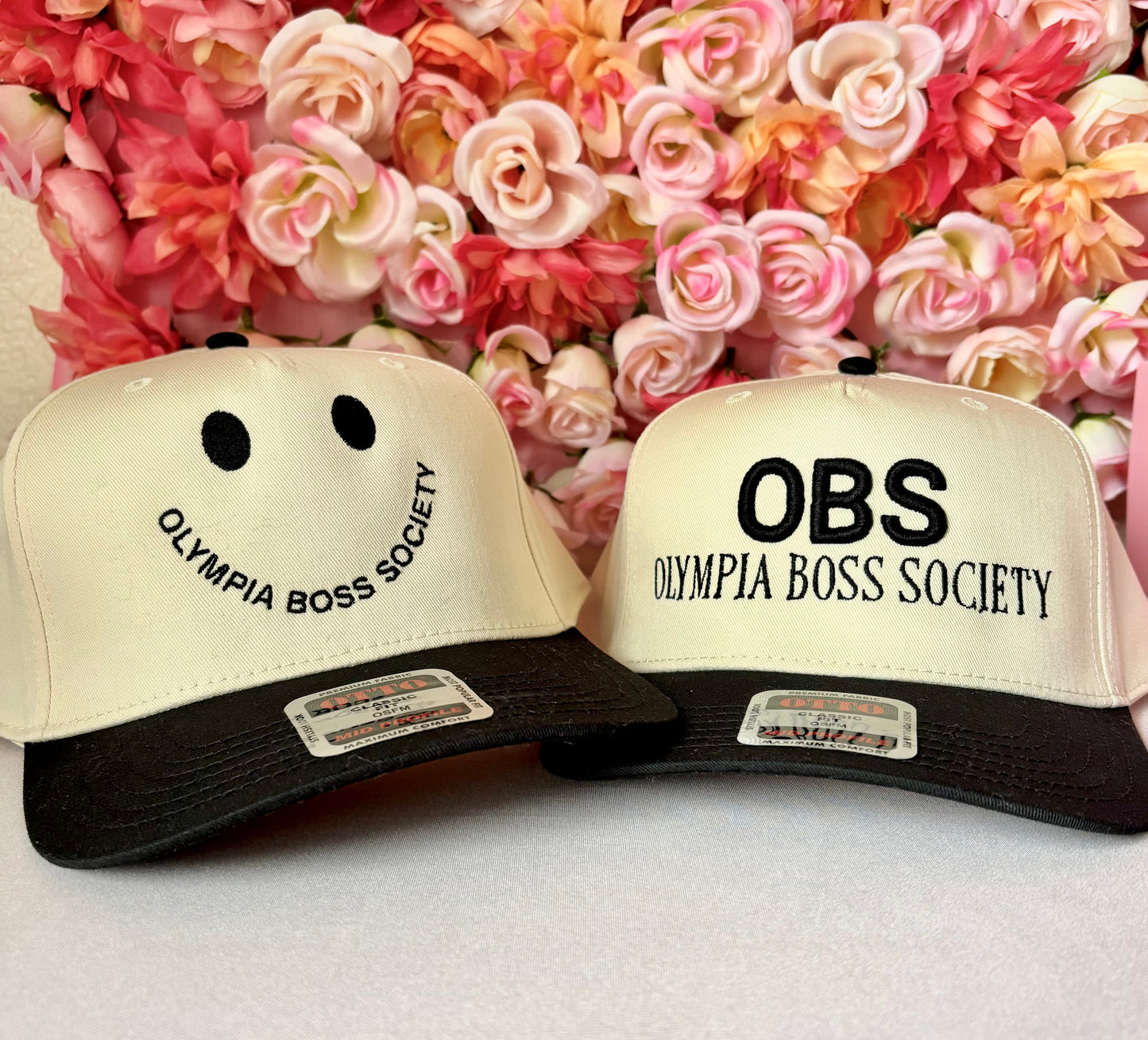 Custom puff embroidered business logo hat