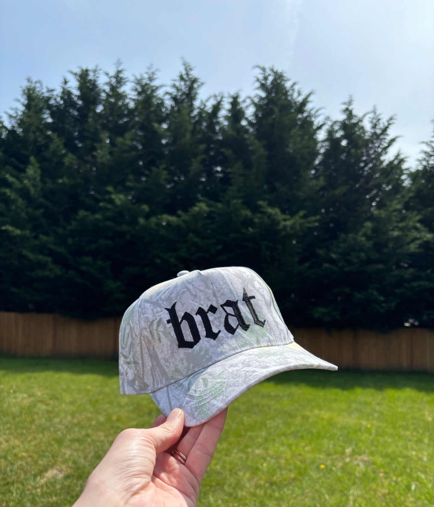 Brat embroidered hat