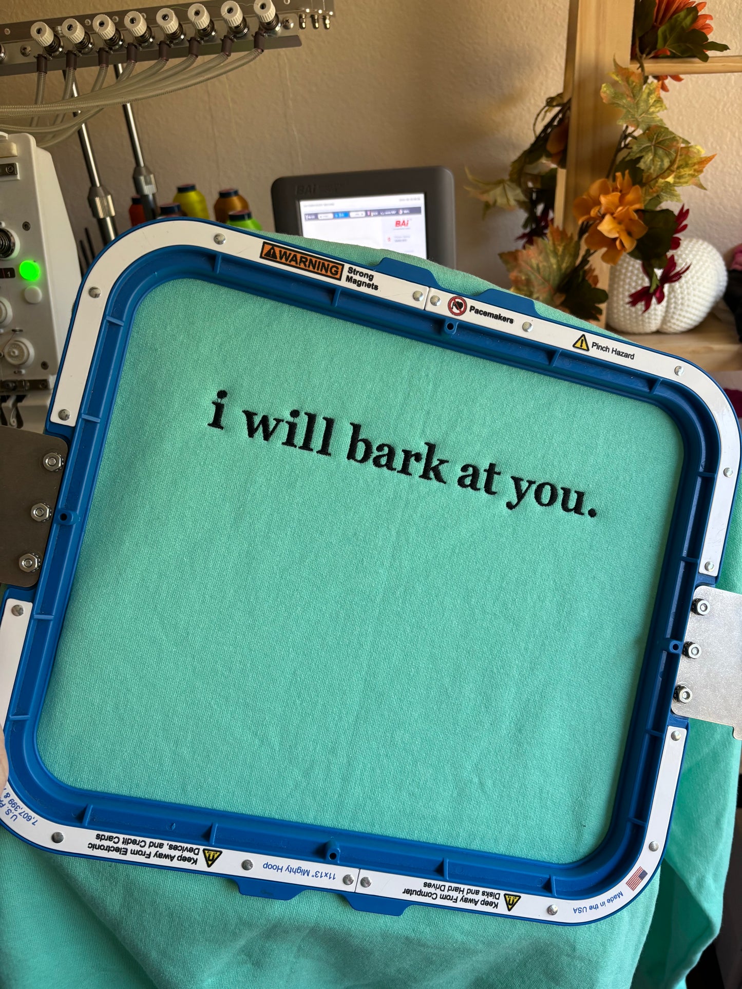 I will bark at you
