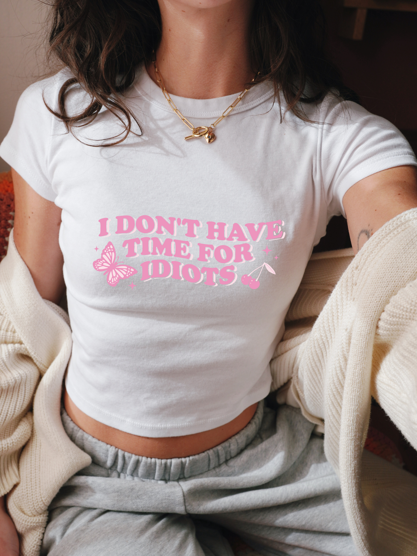 I don’t have time for idiots baby tee