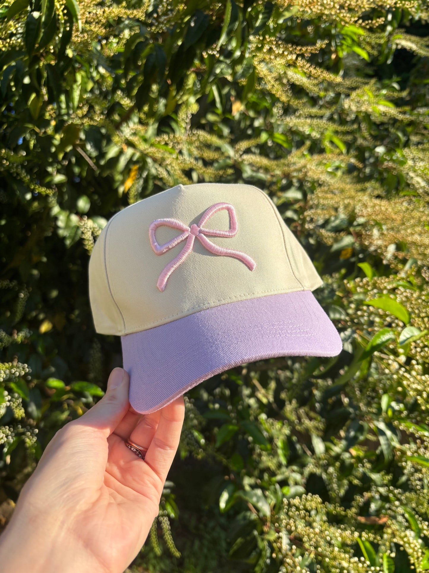 Puff bow hat