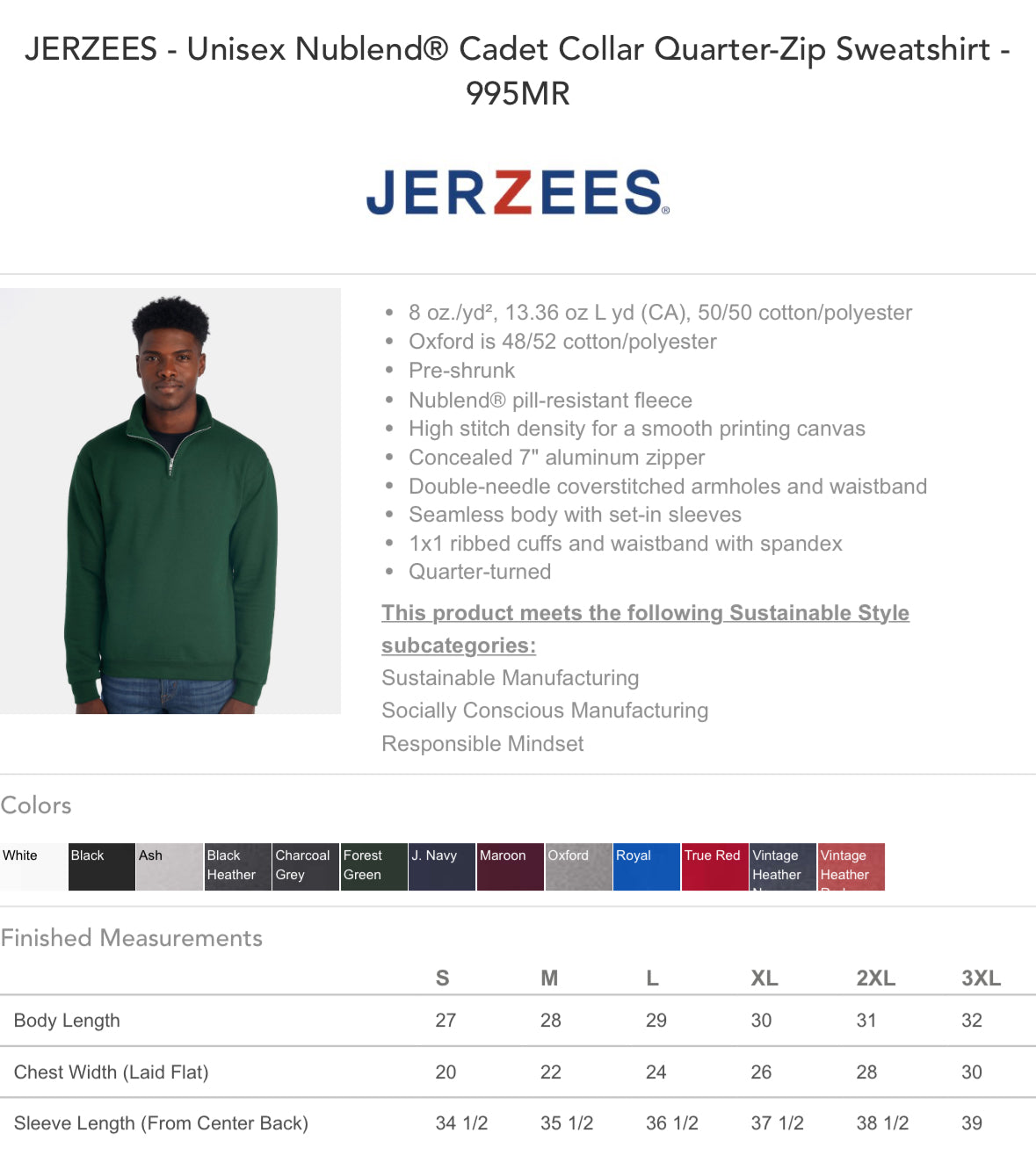 Soccer gameday 1/4 zip