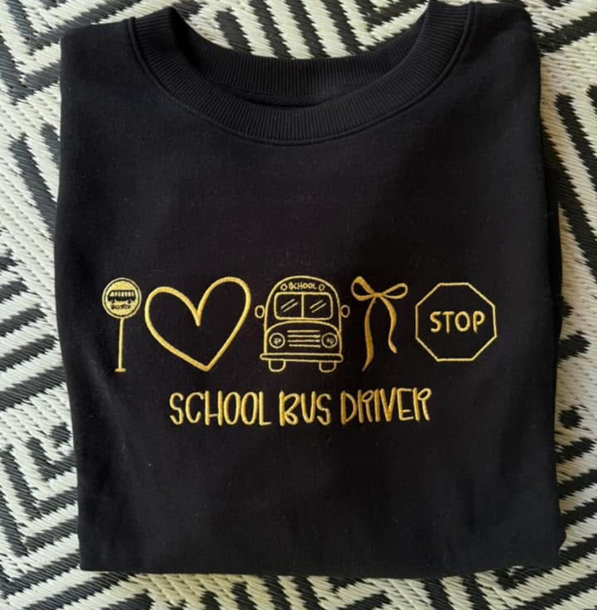 School bus driver crewneck