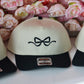 Bow embroidered hat