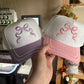Retro striped bill hat