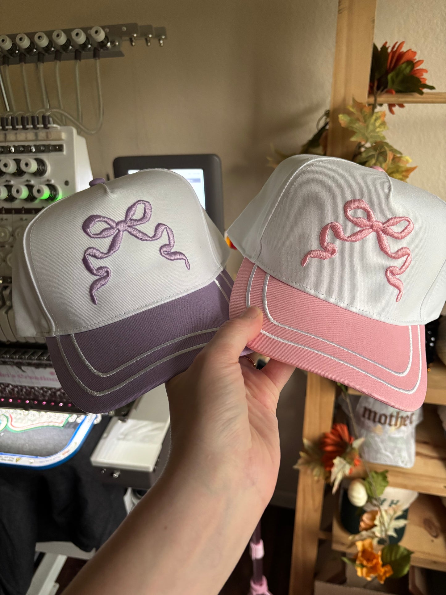 Retro striped bill hat