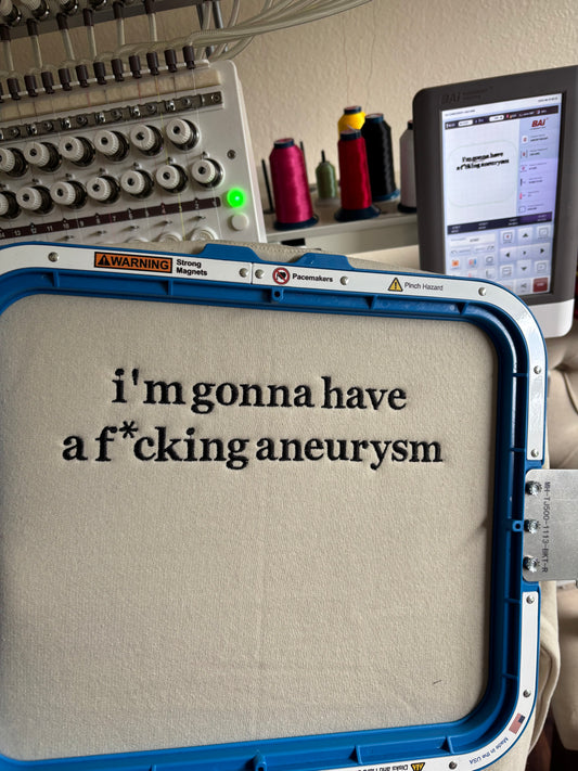 I’m going to have an aneurysm crewneck