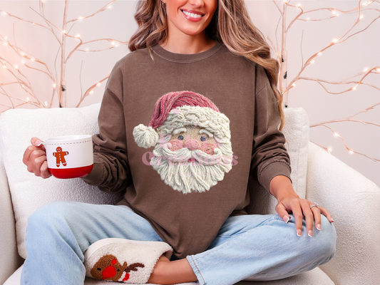 Santa knitted PRINTED crewneck