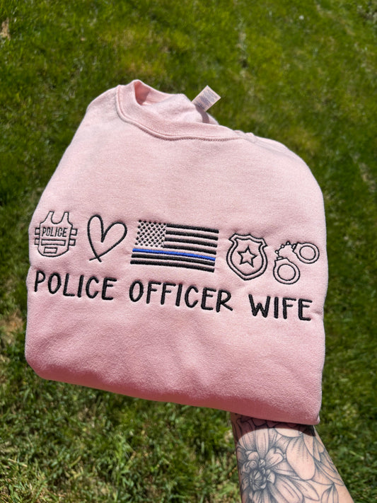Police wife Crewneck