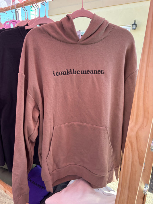 I could be meaner hoodie