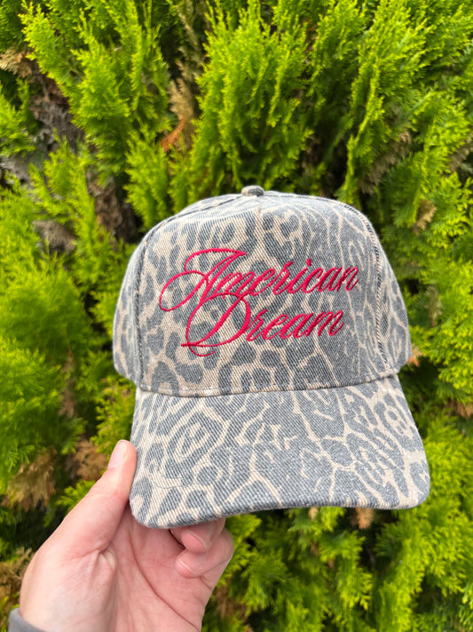 American Dream leopard hat ready to ship