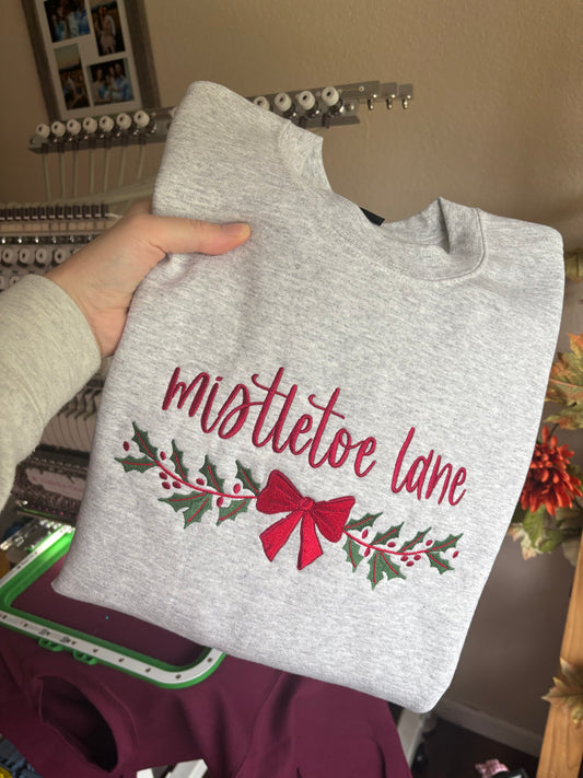 Mistletoe lane crewneck