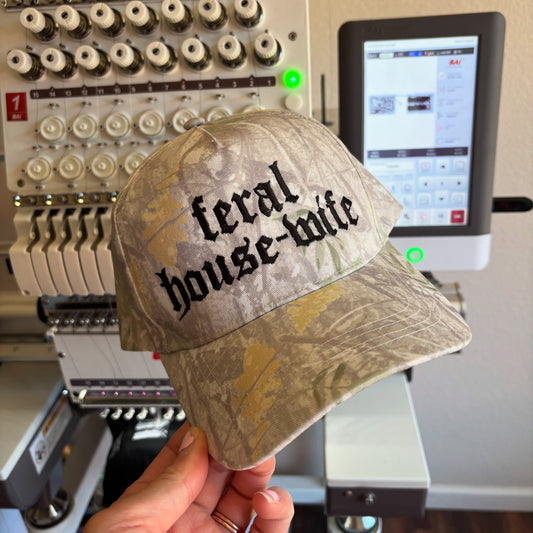 Feral Housewife embroidered hat