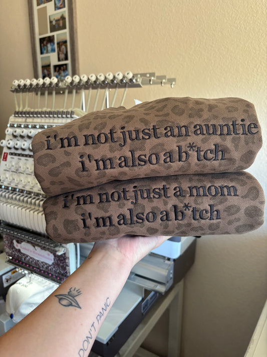 I’m not just a mom/auntie bundle black thread