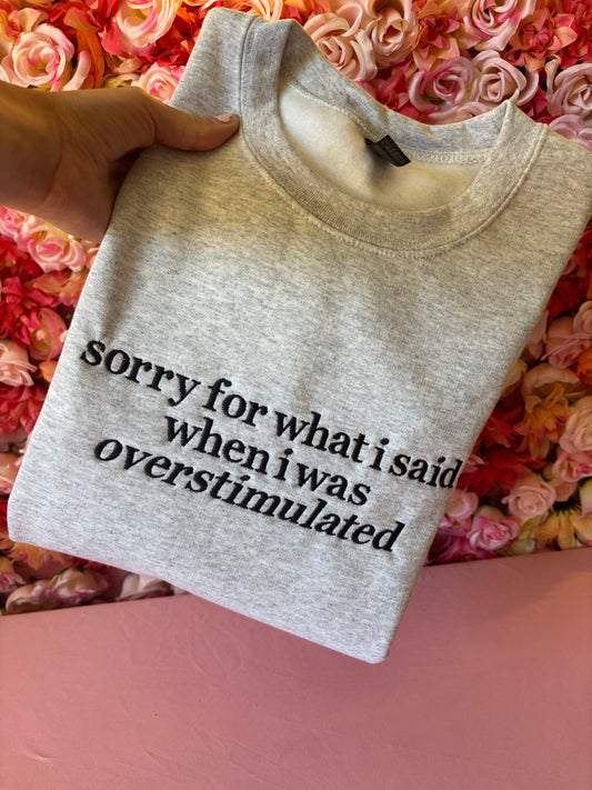 Sorry for what I said crewneck