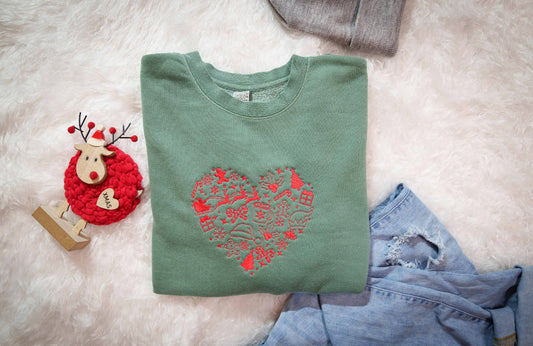 Christmas Heart crewneck