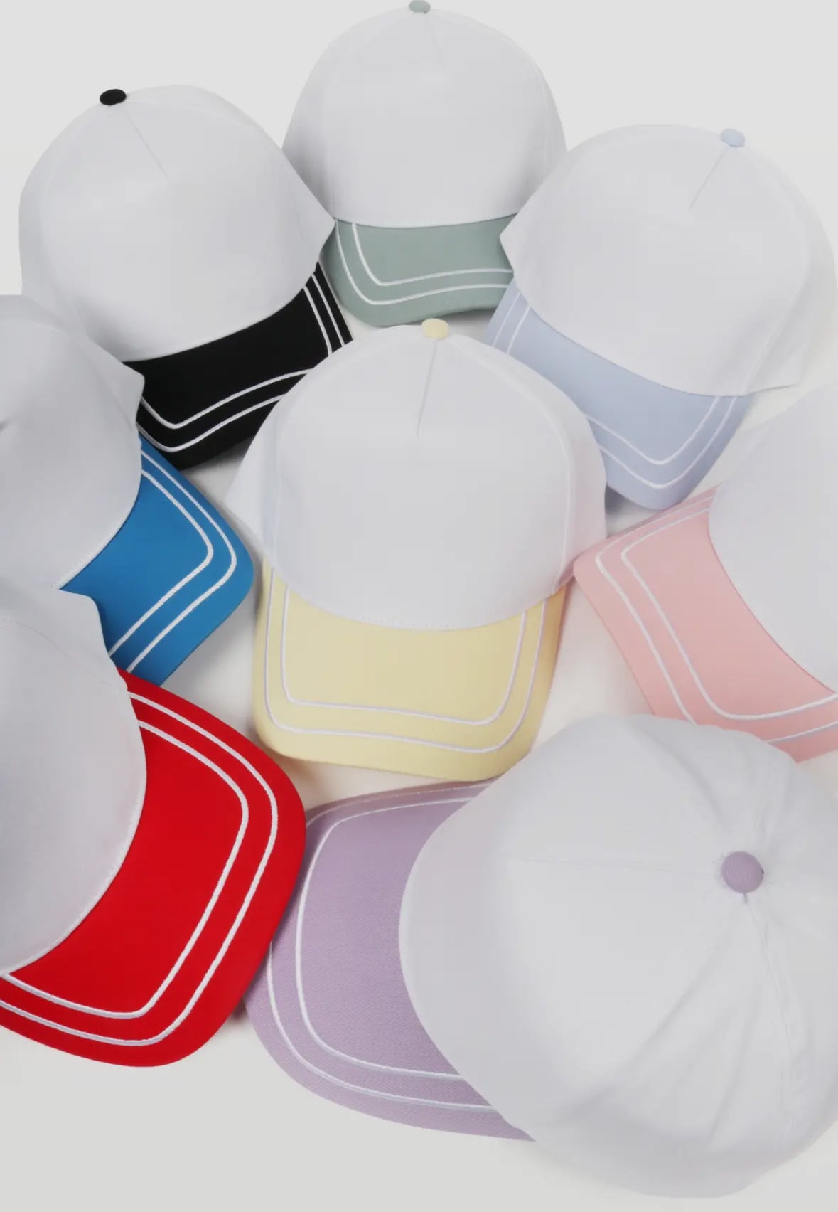 Retro striped bill hat