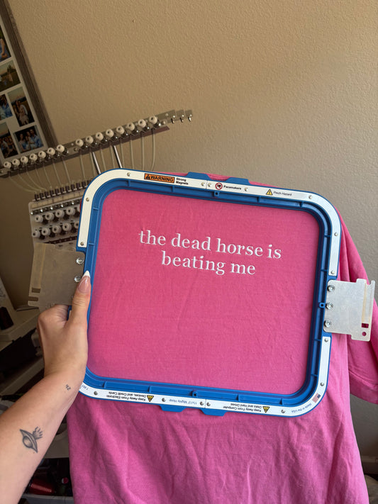 The dead horse is beating me tee