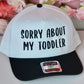 Sorry about my toddler embroidered hat