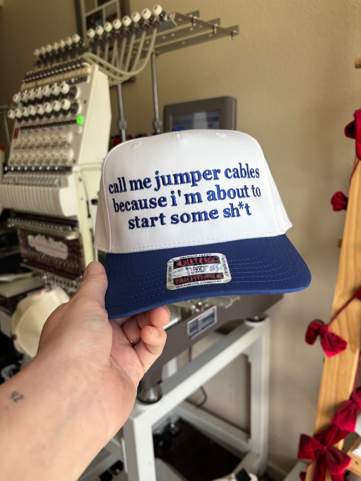 Call me jumper cables hat