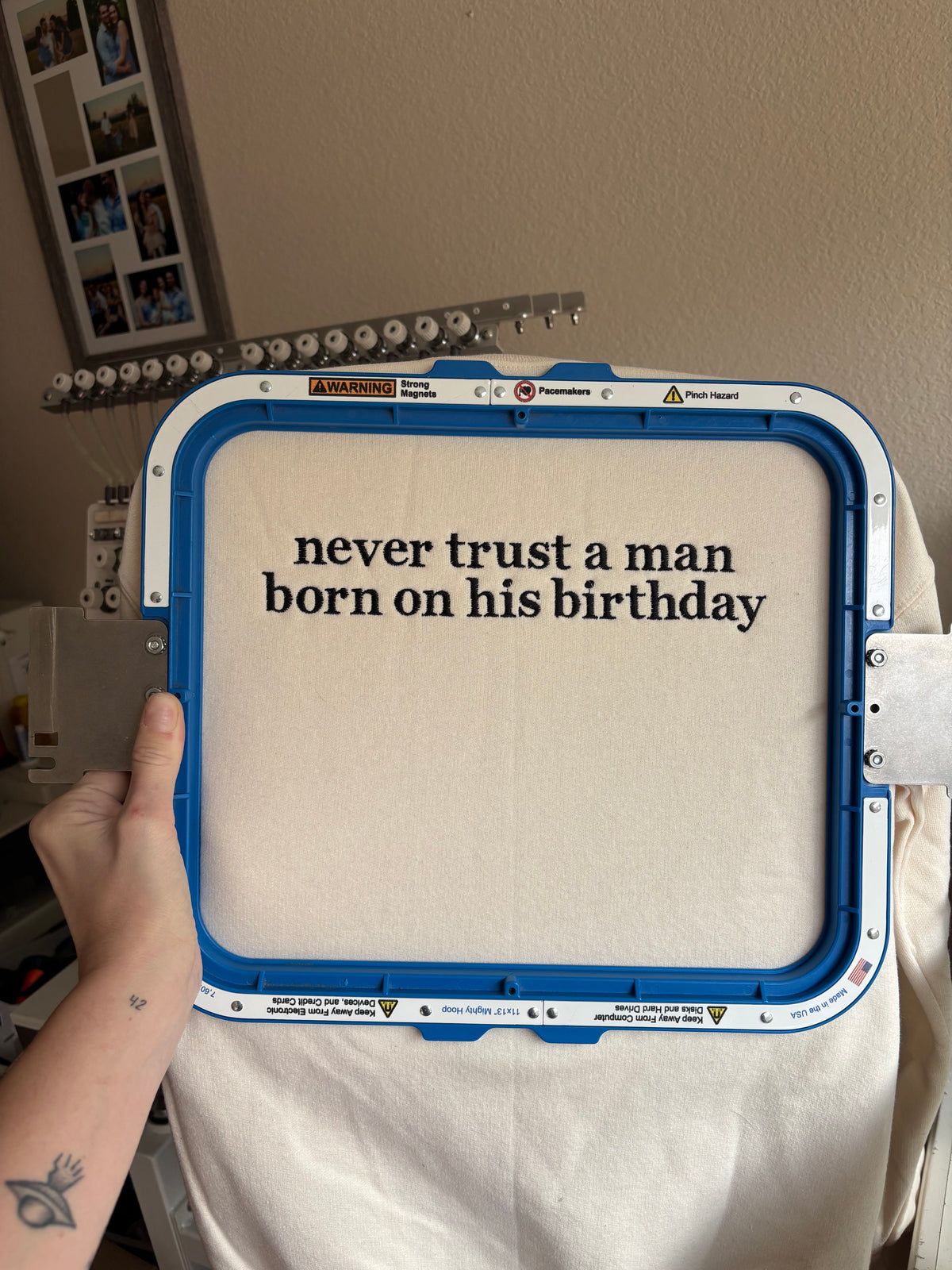 Never trust a man crewneck