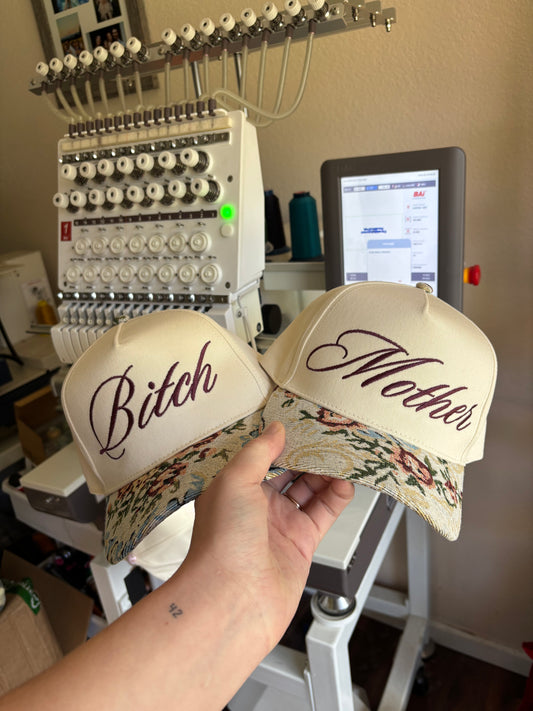 BITCH floral hat