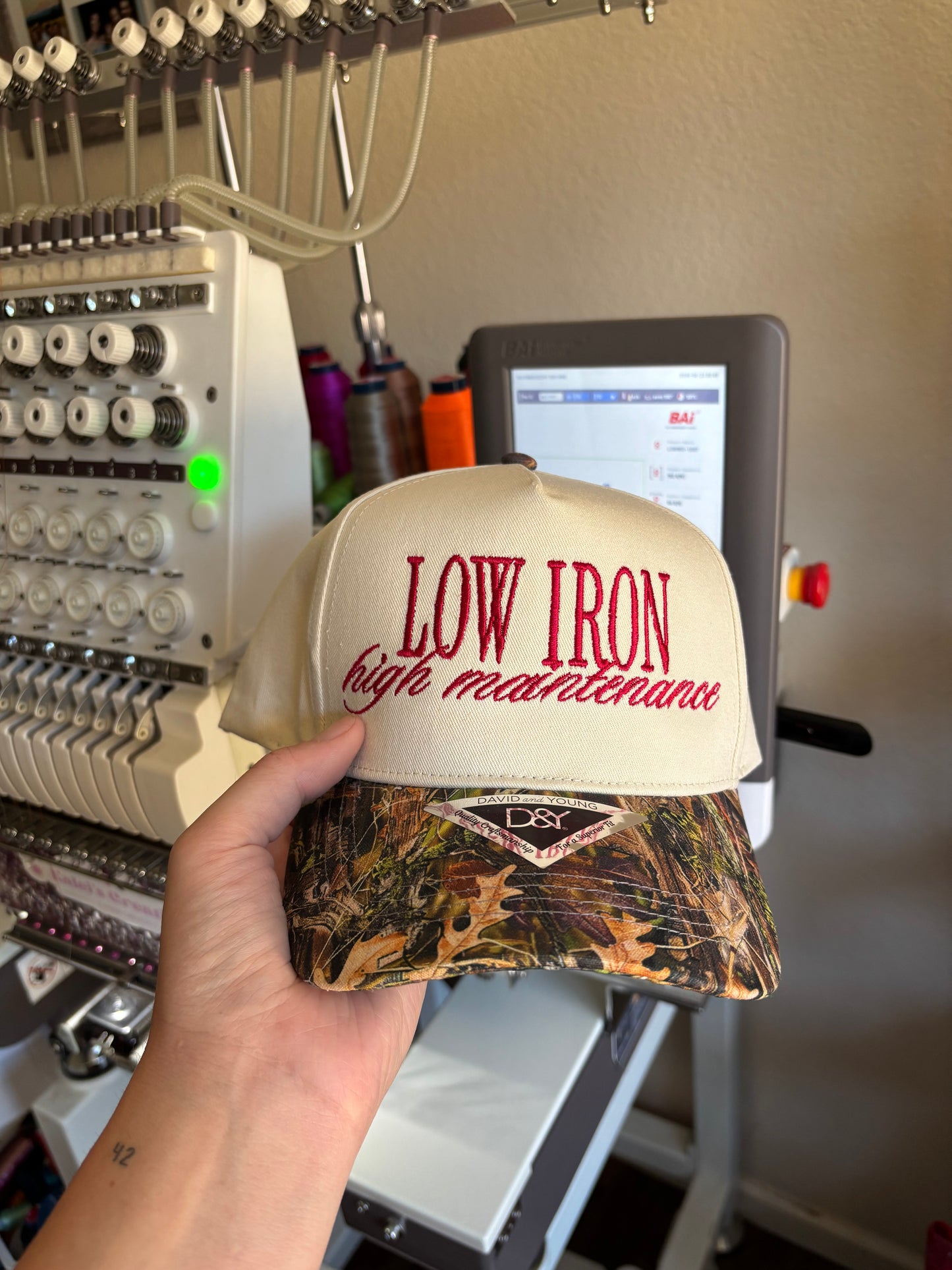 Low iron high maintenance hat