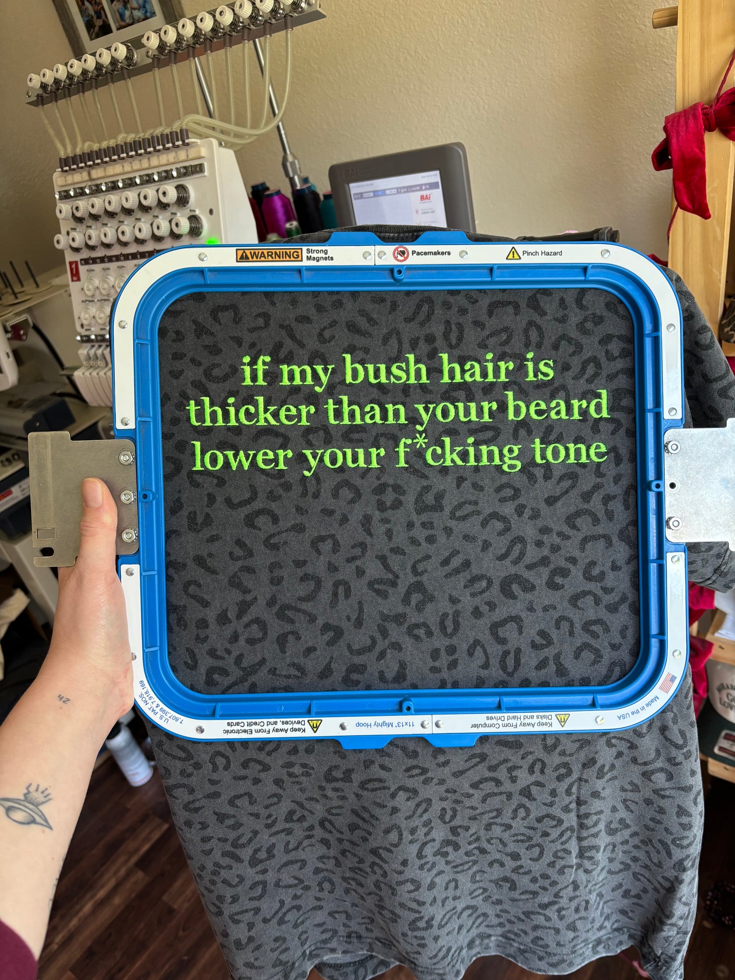 Bush Hair thicker than your beard tee