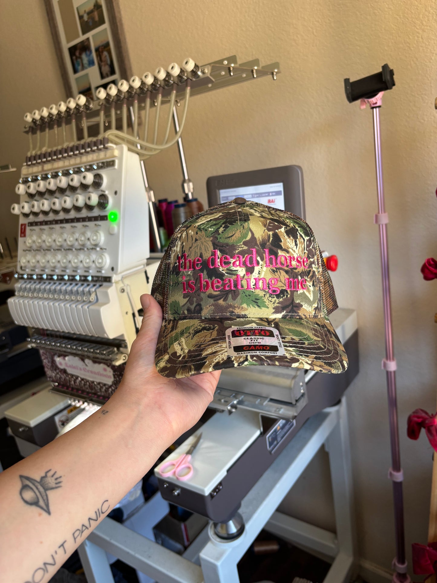 The dead horse is beating me hat